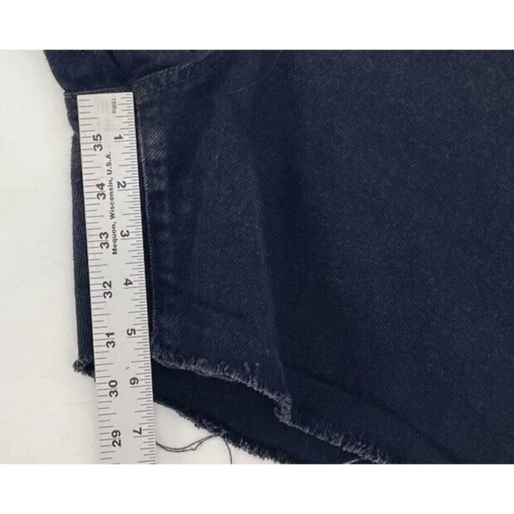 L.L.Bean Plus Size Black‎ Straight Fit Cut Off Raw Hem Shorts Size 20